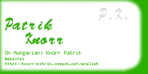 patrik knorr business card